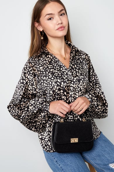 Handbag glamor - purple PU h5 Picture4